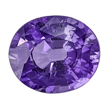 Violet Purple Sapphire Loose Gemstone Unheated 7.6x6.5mm Oval 1.77ct