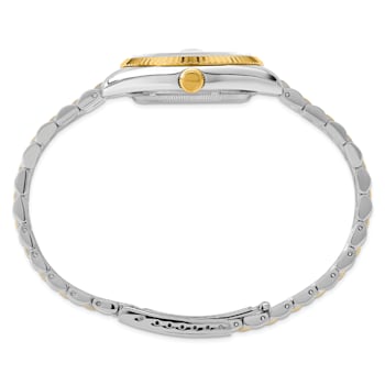 Mens Charles Hubert IP-plated Two-tone Off White Dial Watch