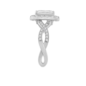 White Cubic Zirconia Platinum Over Sterling Silver Ring 2.68ctw