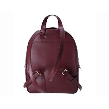 Michael Kors Jaycee Medium Leather Zip Pocket Backpack in Oxblood