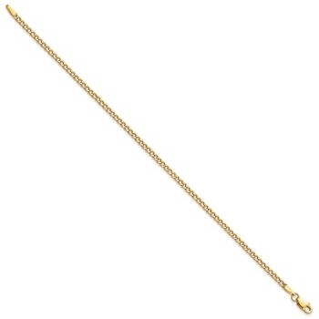 10k Yellow Gold 2.5mm Curb Link Bracelet