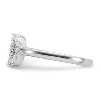 Rhodium Over 14K White Gold Lab Grown Diamond VS/SI GH, Initial D
Adjustable Ring