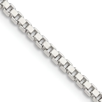 Sterling Silver 2mm Box Chain Necklace