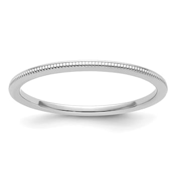 14K White Gold 1.2mm Milgrain Stackable Expressions Band