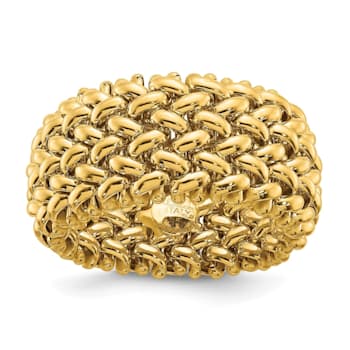 14K Yellow Gold Mesh Ring