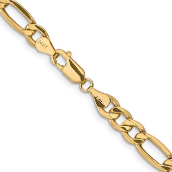 14k Yellow Gold 6.25mm Figaro Link 18 Inch Chain