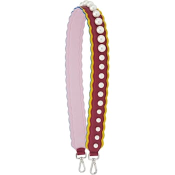 Fendi Strap You Pearl Embellished Black Cherry Lemon Handbag Shoulder Strap