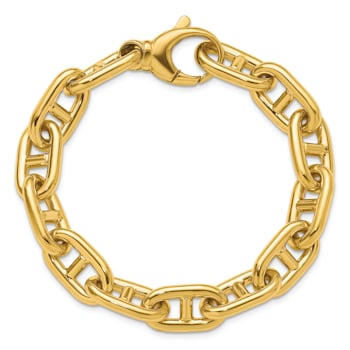 14K Yellow Gold 10mm Anchor Link 8 inch Bracelet