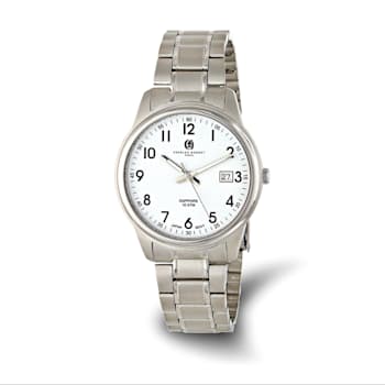 Men's Charles Hubert Titanium 40mm White Dial Watch
