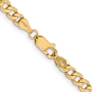 14K Yellow Gold 4.75mm Flat Figaro Chain Bracelet