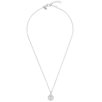 Initial T Charm Pendant Necklace In Silver-Tone