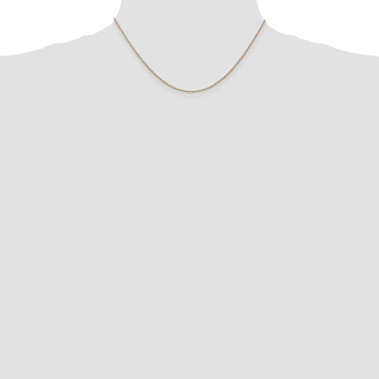 14k Yellow Gold 1mm Solid Diamond Cut Wheat Chain 16"