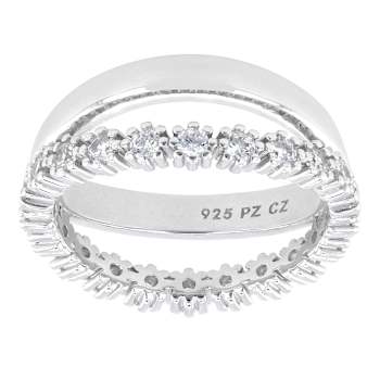 Multi-Row CZ Ring 1.43ctw In Sterling Silver