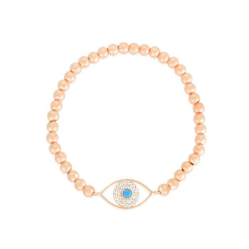 Sterling Statements 14K Rose Gold Over Sterling Silver Lab Turquoise CZ
Evil Eye Stretch Bracelet