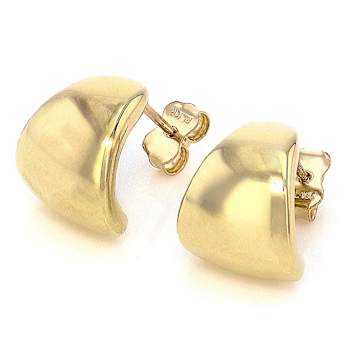 Graduated J-Hoop Earrings In 10K Gold
