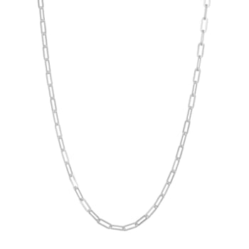 Sterling Silver 4mm Paperclip Chain Necklace