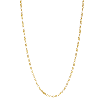 14K Yellow Gold Over Sterling Silver 1.9mm Rolo Chain Necklace