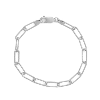 Sterling Silver 5mm Paperclip Chain Bracelet