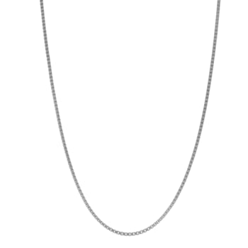 Sterling Silver 1.2mm Textured Box Chain Necklace