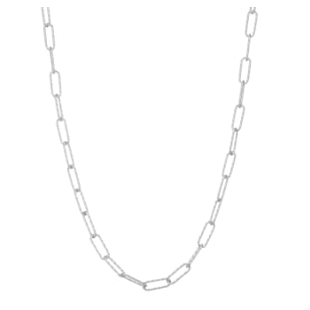 Sterling Silver 5mm Diamond Cut Paperclip Chain Necklace