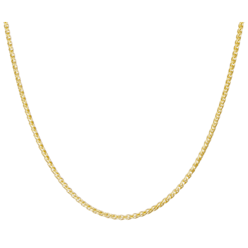 14K Yellow Gold Over Sterling Silver 3.2mm Wheat Chain Necklace