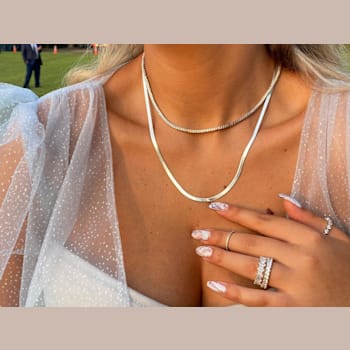 The Aurora Tennis Necklace- Sterling Silver