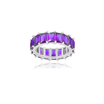 The Colored Cubic Zirconia Ring- Sterling Silver, Purple