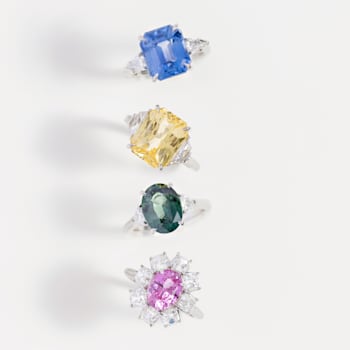 5.80ctw Oval Green Sapphire and Diamond Platinum Ring
