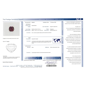 15.28ctw Radiant Cut Purple Spinel and Diamond Platinum Ring