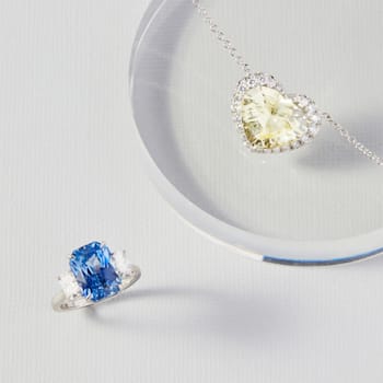 12.31 Carat Heart Shaped Yellow Sapphire Pendant