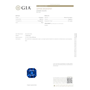 Platinum 11.08 Carat Square Emerald Blue Sapphire and Diamond Ring