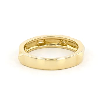 14K Yellow Gold and Diamond Stackable Band