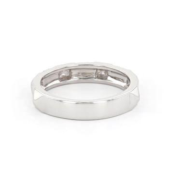 14K White Gold and Diamond Stackable Band