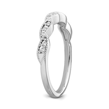 10K White Gold Diamond Ring 0.10Ctw