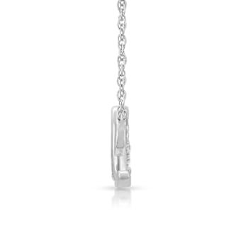 Diamond 0.16Ctw Sterling Silver Pendant With Chain