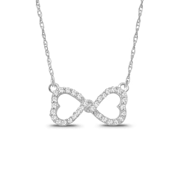 Diamond 0.20Ctw Sterling Silver Pendant With Chain