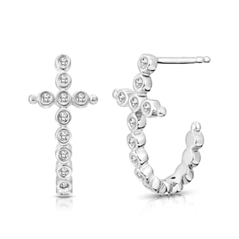 Diamond 0.25Ctw Sterling Silver Earring