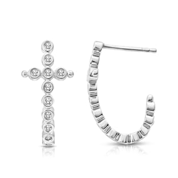 Diamond 0.25Ctw Sterling Silver Earring