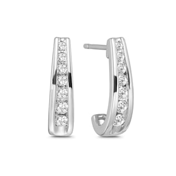 Diamond 0.25Ctw 10k White Gold Earrings