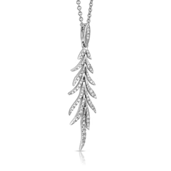 Diamond 0.50Ctw Sterling Silver Pendant With Chain