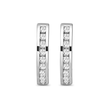 Diamond 0.20Ctw 10k White Gold Earrings