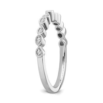 10K White Gold Diamond Ring 0.05Ctw