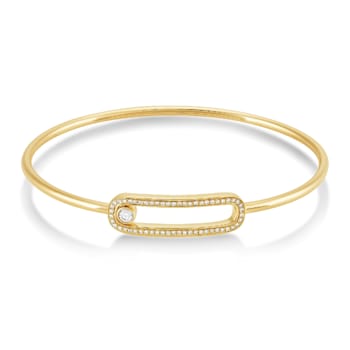 10K Yellow Gold Diamond Bangle Bracelet 0.33ctw