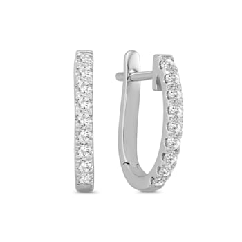 Diamond 1.00Ctw 10k White Gold Earrings