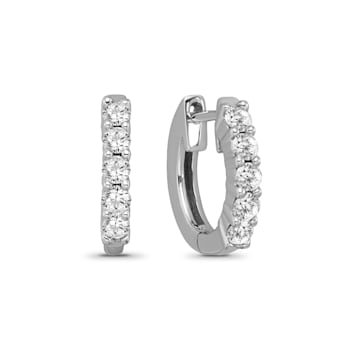 Diamond 0.20Ctw 10k White Gold Earrings