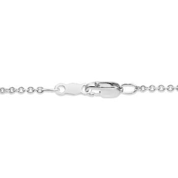Diamond 0.10Ctw Sterling Silver Pendant With Chain