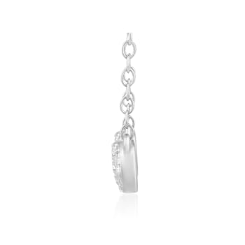 Diamond 0.05Ctw Sterling Silver Pendant With Chain