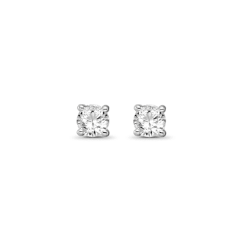 Diamond 0.50ctw Round , 14k White Gold Earrings