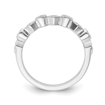 10K White Gold Diamond Ring 0.05Ctw