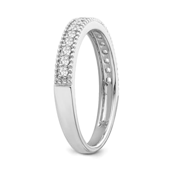 10K White Gold Wedding Band Ring-0.25 cttw